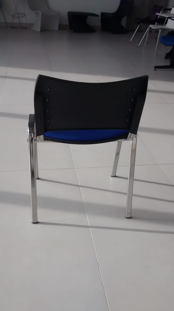 silla smart tapizada azul